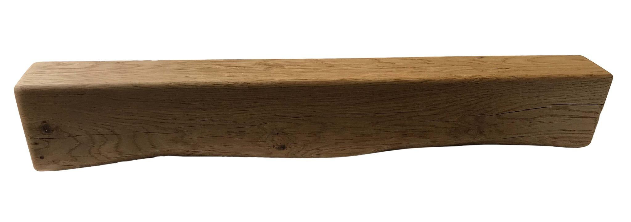 Solid Oak Mantel Beam – 6” x 4” with Scalloped Edge | Handmade Floating Shelf