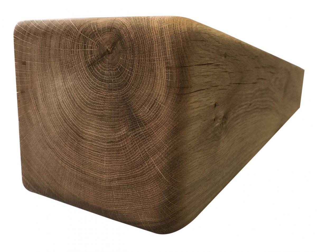 Solid Oak Mantel Beam – 6” x 6” with Straight Edge | Handmade Floating Shelf