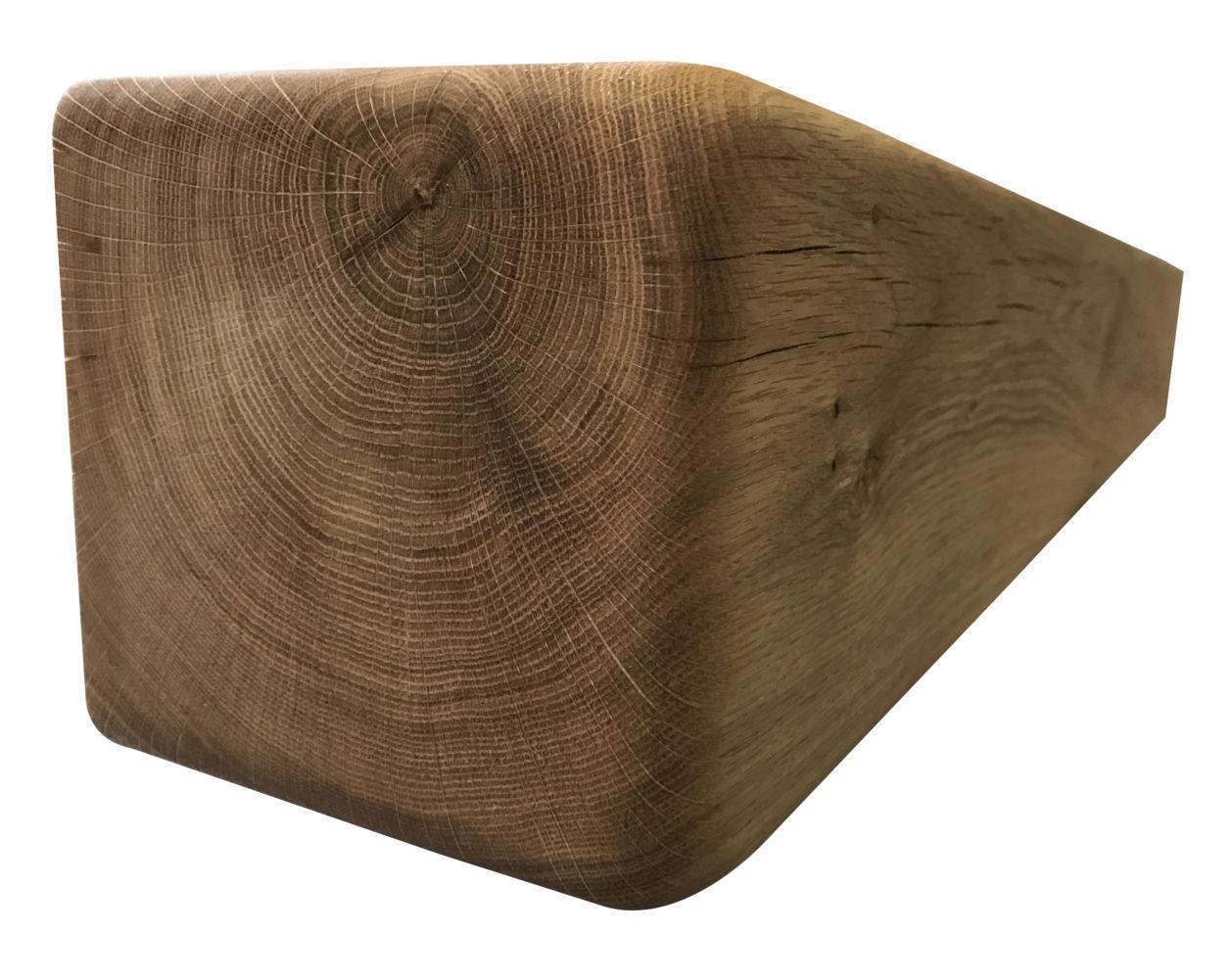 Solid Oak Mantel Beam – 6” x 6” with Straight Edge | Handmade Floating Shelf